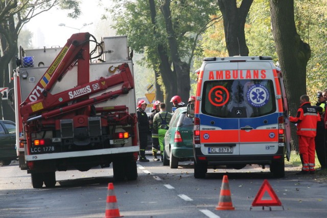 Wypadek na Złotoryjskiej w Legnicy