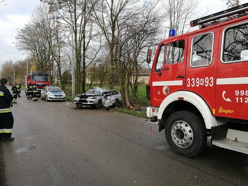 Wypadek w Rudawie, dwie osoby poszkodowane