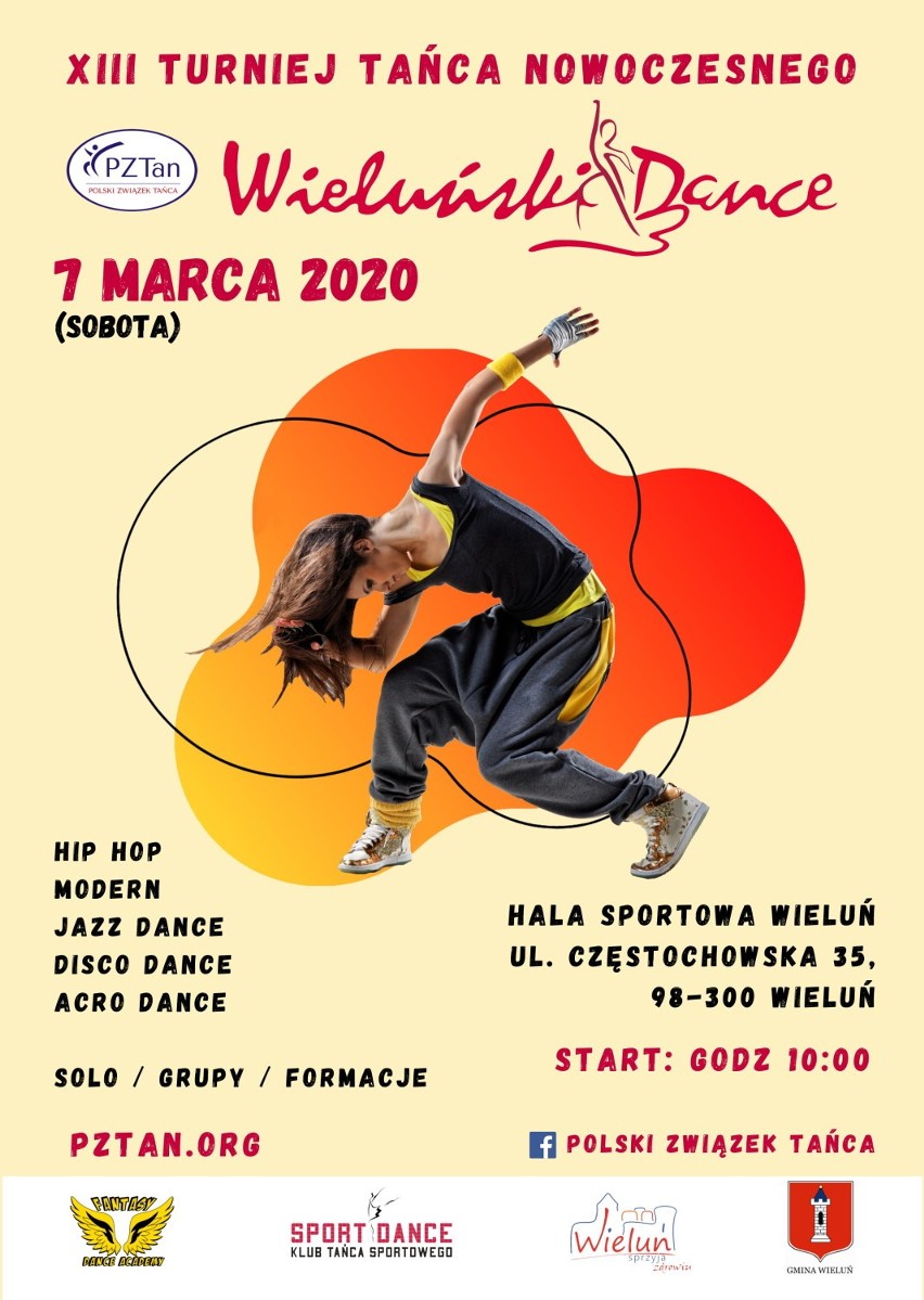 Wieluński Dance 2020. Wielki turniej tańca nowoczesnego w sobotę, 7 marca [PROGRAM]