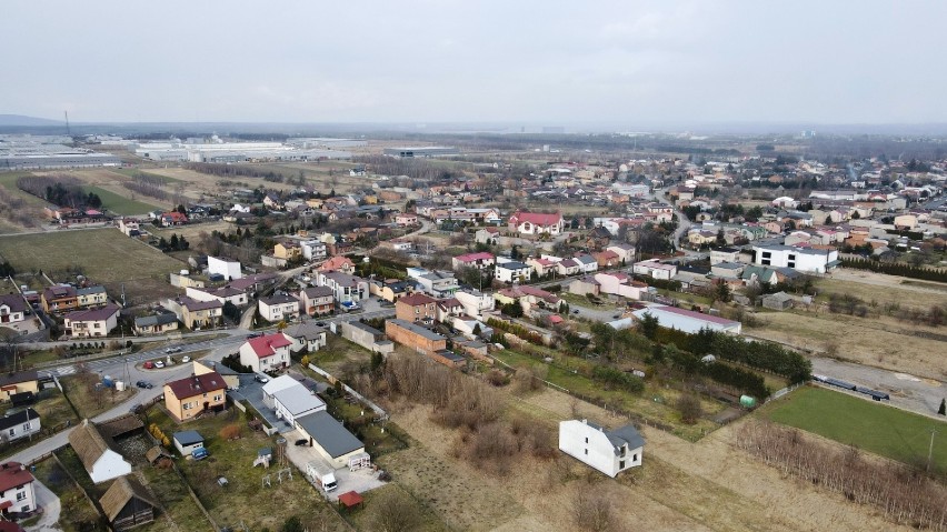 Radomsko z drona. Zobacz Stobiecko Miejskie z lotu ptaka