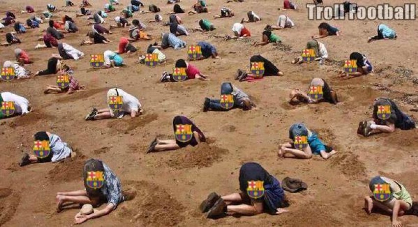 Kibice Barcelony chowają głowę w piasek, Luis Enrique jak...