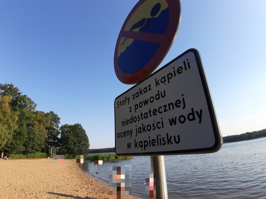 Zakaz kąpieli na plaży wojskowej w Szczecinku. Mandat niewykluczony [zdjęcia]