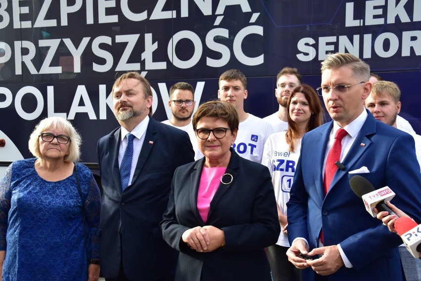 Spotkanie wyborcze polityków PiS w Żninie (23.09.2023).