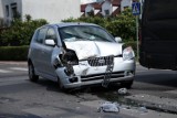 Wypadek na skrzyżowaniu ul. Kosynierów Gdyńskich i Obszernej. Zderzyły się 2 samochody [zdjęcia]