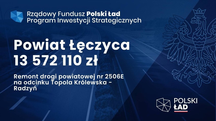 Miliony na inwestycje dla samorządów powiatu łęczyckiego. Na co przeznaczone zostaną pieniądze?