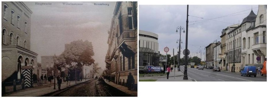 Ulica Focha w Bydgoszczy, mn. w. na wysokości przystanku...