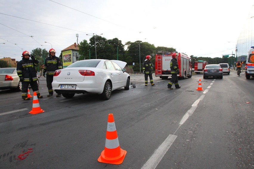 Kolizja na skrzyżowaniu Królowej Jadwigi i Półwiejskiej