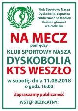 Nasza Dyskobolia rozegra jutro towarzyskie spotkanie z drużyną KTS Weszło! 