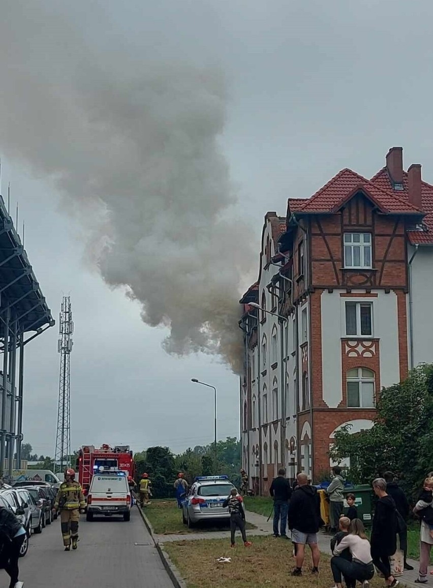 Pożar mieszkania w Gorzowie na ulicy Jasnej.