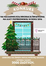 Konkurs na najładniejszą dekorację świąteczną ulicy Piotrkowskiej