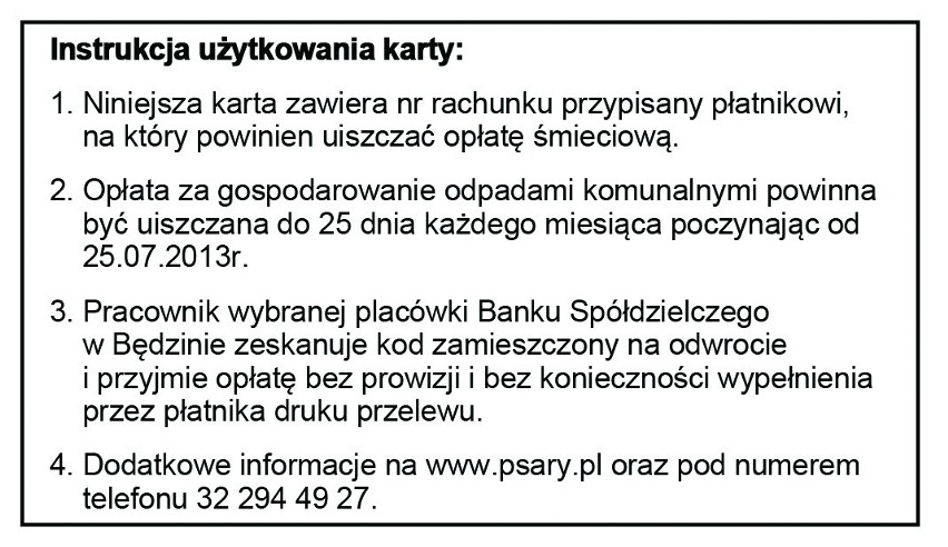 Ustawa śmieciowa w Psarach - mieszkańcy dostali karty