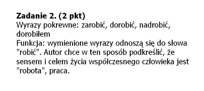 MATURA PRÓBNA OPERON 2013 - ODPOWIEDZI, ROZWIĄZANIA