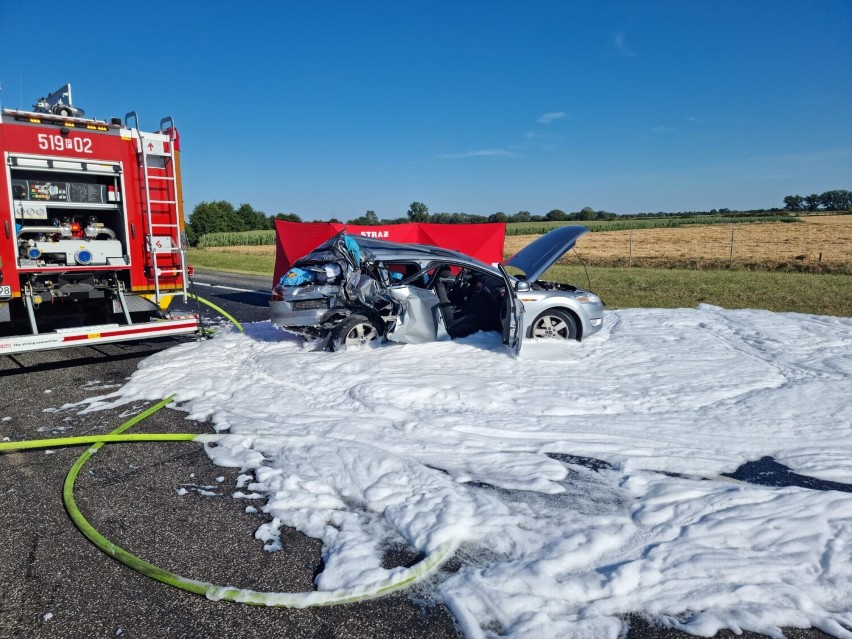 Gmina Kuślin. Wypadek na autostradzie. Lądował śmigłowiec LPR [ZDJĘCIA]