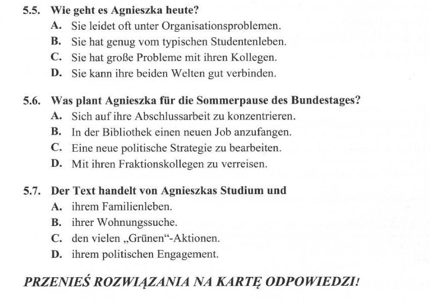 NIEMIECKI MATURA 2013 już 21 maja. Uczniowie napiszą maturę...