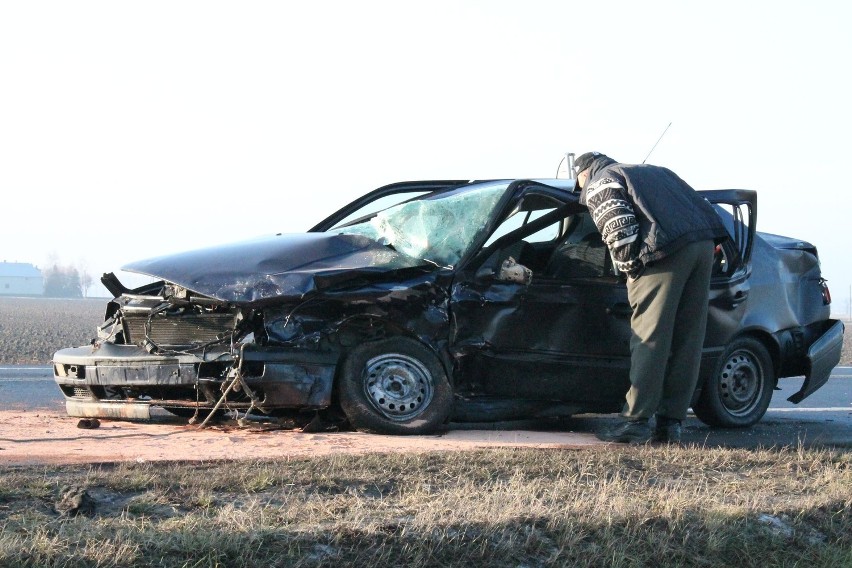 Wypadek w miejscowości Pniewo w powiecie kutnowskim, 8 osób rannych [ZDJĘCIA]