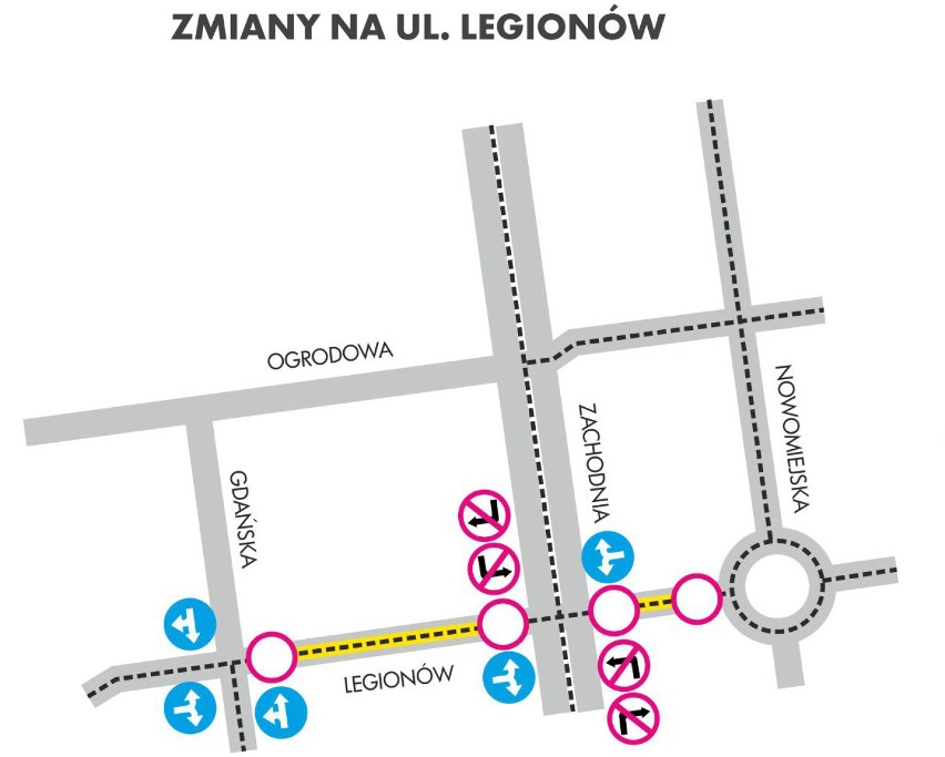 Nowa organizacja ruchu w centrum Łodzi. Zmiany na Zielonej i Legionów [MAPY]