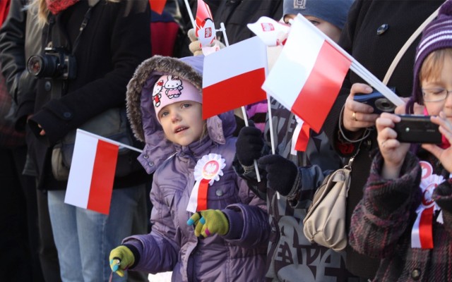 Flagi i kokardy narodowe dla mieszkańców Gdyni.