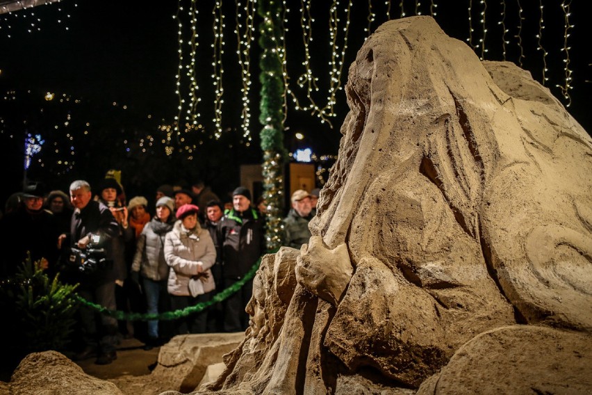 Bożonarodzeniowa szopka z piasku powstała w Gdańsku Oliwie [ZDJĘCIA]