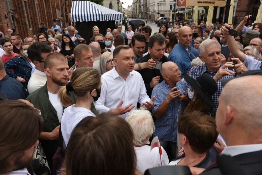 Prezydent RP Andrzej Duda odwiedził dziś (29.06) Toruń. Ze...