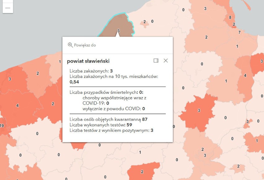 16 września 2021 - powiat sławieński i region - COVID-19