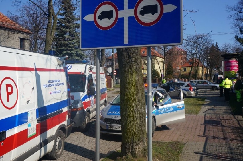 Wypadek radiowozu w Gliwicach.