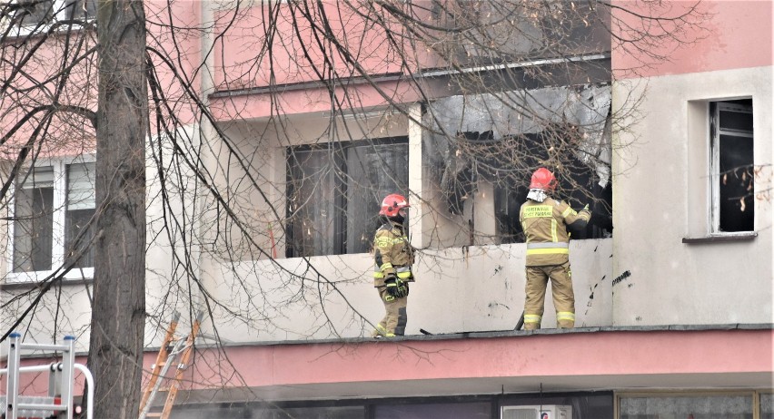 W bloku przy ulicy Staszica w Oświęcimiu doszło do pożaru...