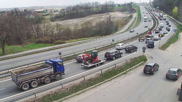 Wypadek na zakopiance w Gaju spowodował duże korki w kierunku Zakopanego