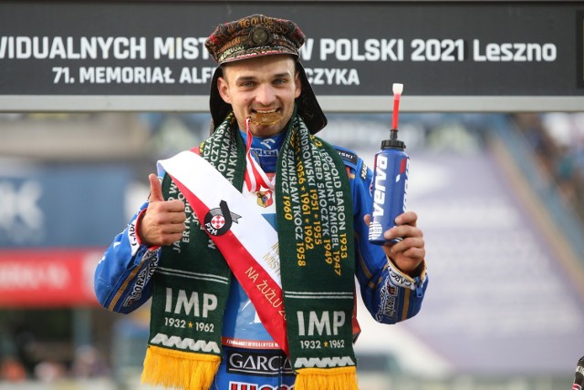 Bartosz Zmarzlik, żużlowiec Stali Gorzów, zdobył tytuł indywidualnego mistrza Polski.