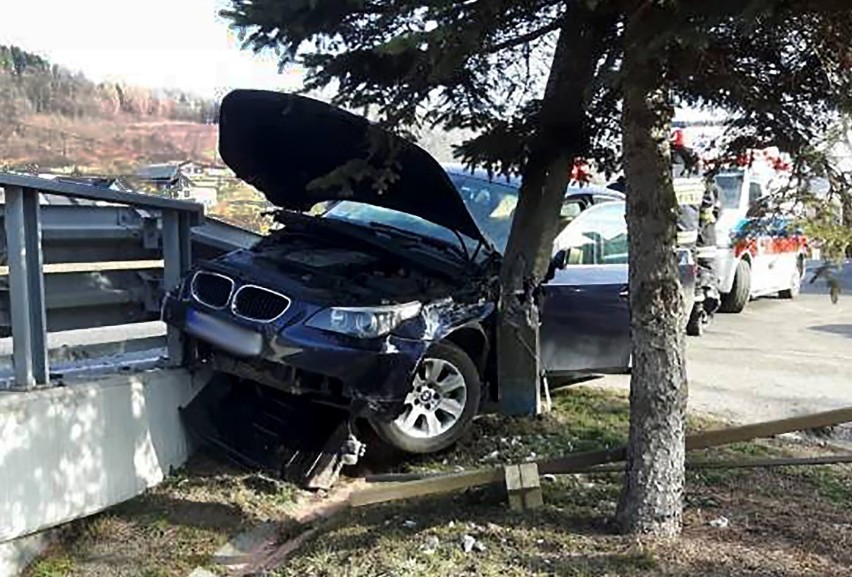 DK 28. Zderzenie przy browarze grybowskim. Dwie osoby w szpitalu