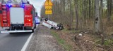 Wypadek w Borczu. Bus wylądował w przydrożnym rowie!