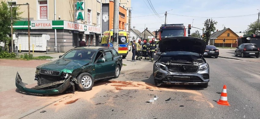 Wypadek na skrzyżowaniu ulic w Skarżysku