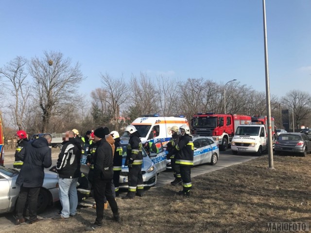 Wypadek na ulicy Wrocławskiej w Opolu.