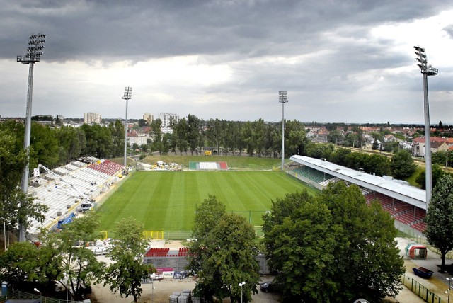 Stadion przy Oporowskiej widziany ze znacznej wysokości. Prawda, że piękny?