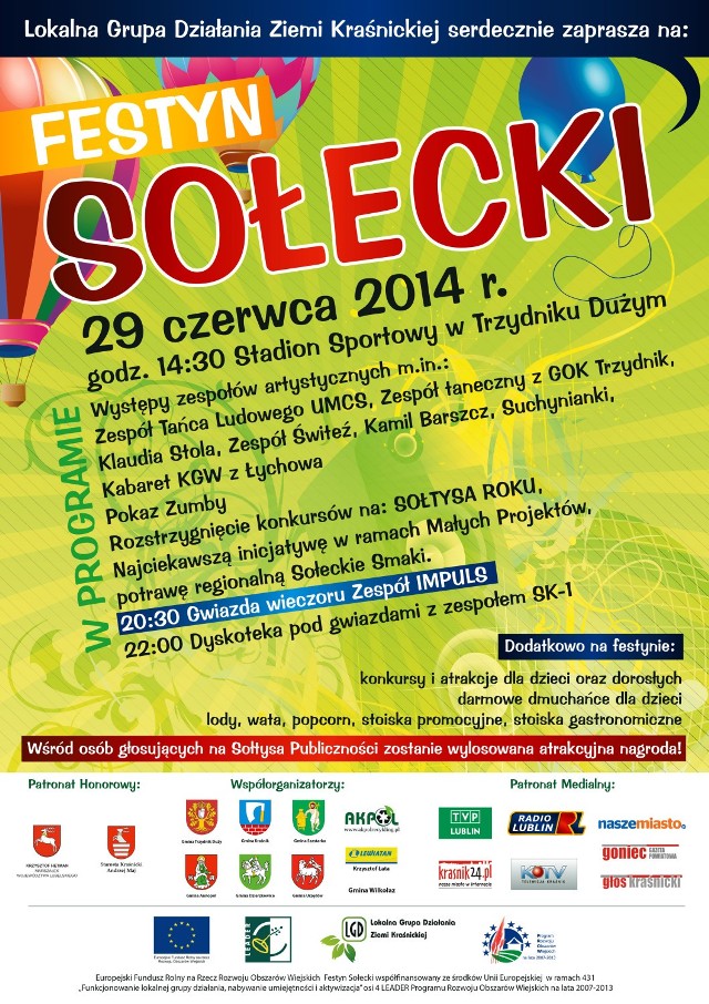 Festyn sołecki 2014 w Trzydniku Dużym odbędzie się na stadionie sportowym.