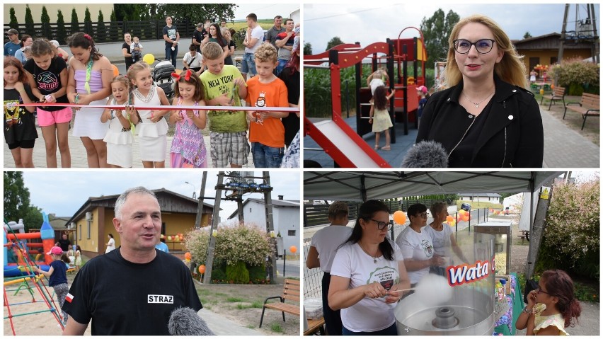 W Janówku w gminie Brzozie został otwarty strażacki plac zabaw. Zobacz wideo