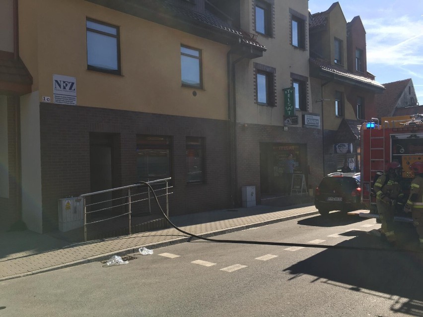 Pleszew. Pożar w przychodni zdrowia na ulicy Garncarskiej w...