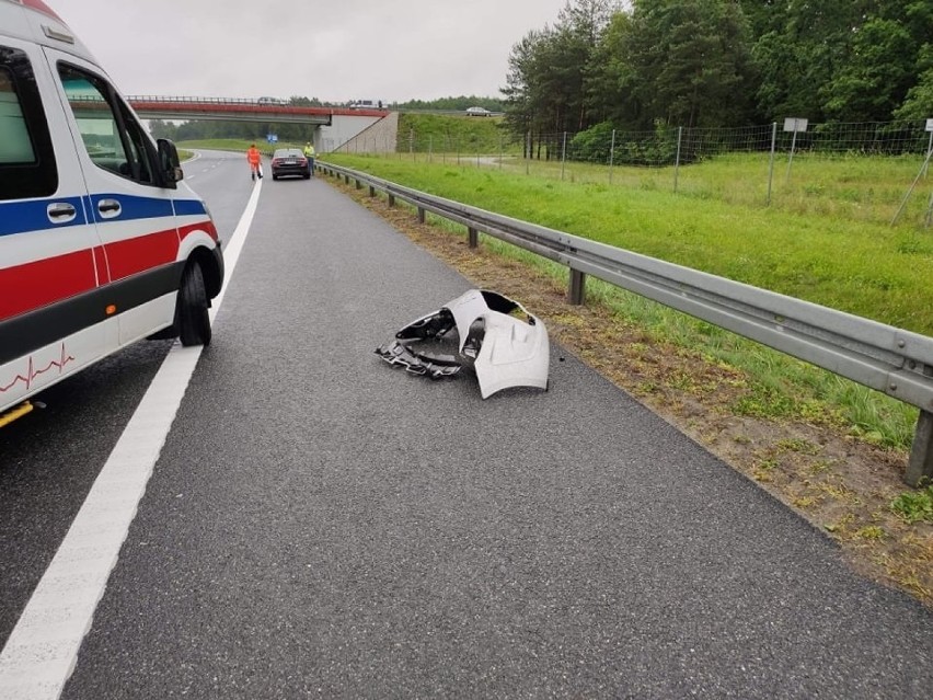 Wypadek na autostradzie A4. Pod Tarnowem zderzyły się trzy samochody