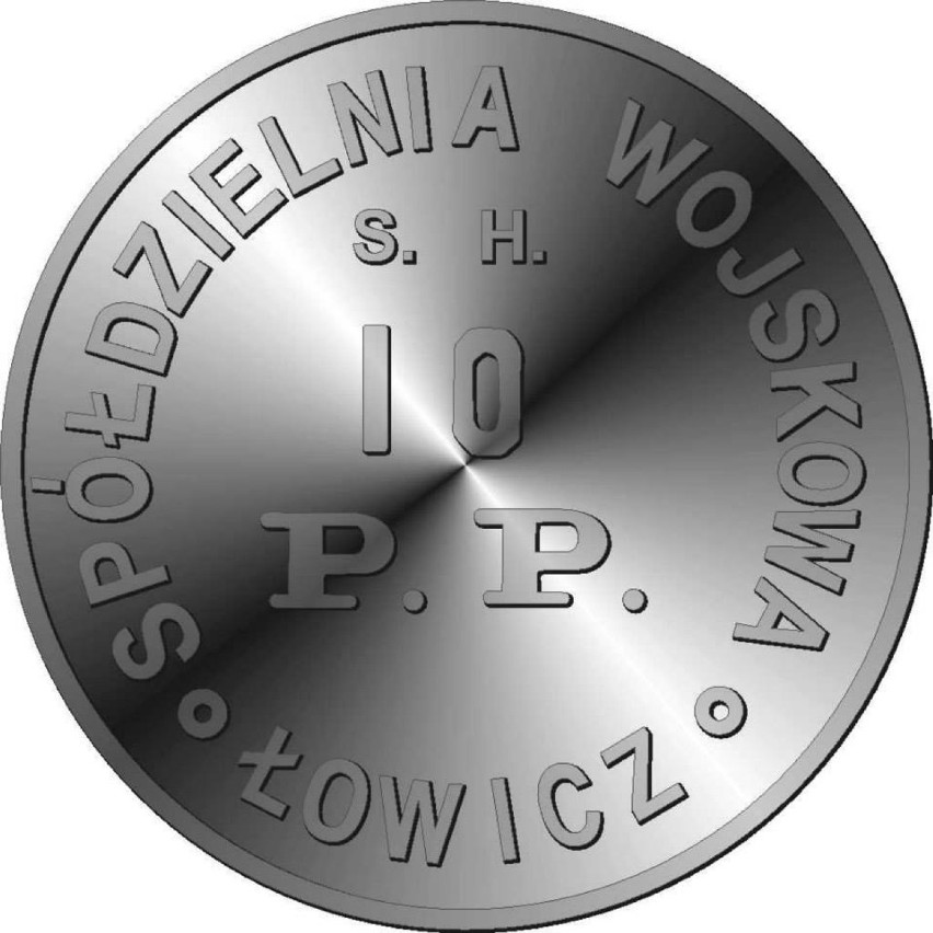 Kopie pułkowej monety dla sympatyków 10 PP w Łowiczu