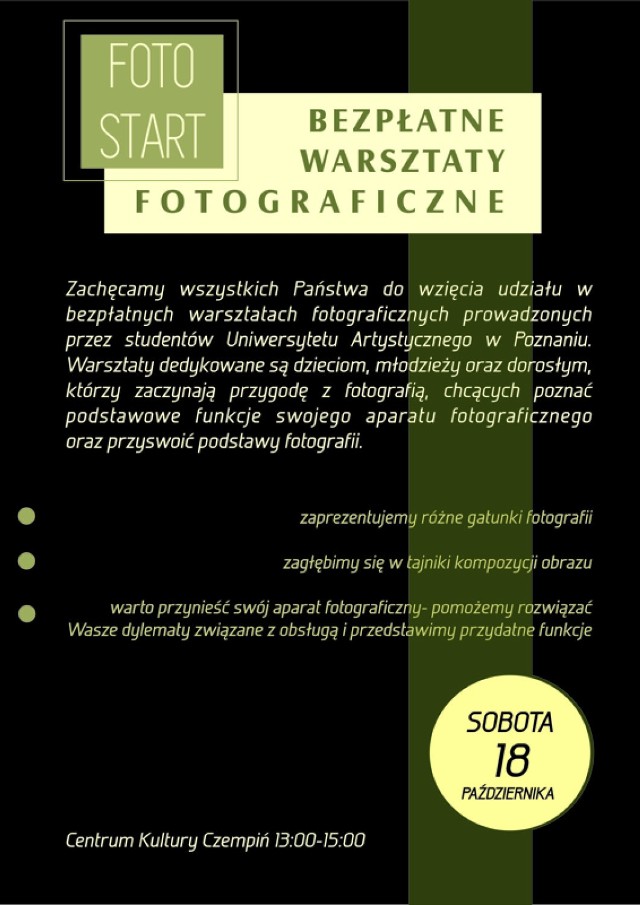 Warsztaty fotograficzne w Czempiniu
