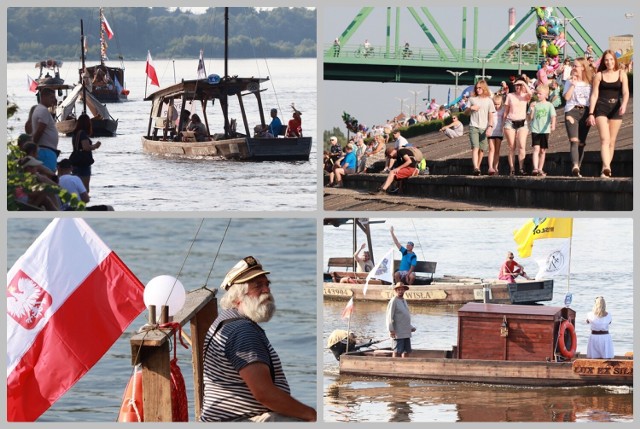 Parada łodzi na Wiśle. Festiwal Wisły 2021 we Włocławku, 13 sierpnia 2021 roku.