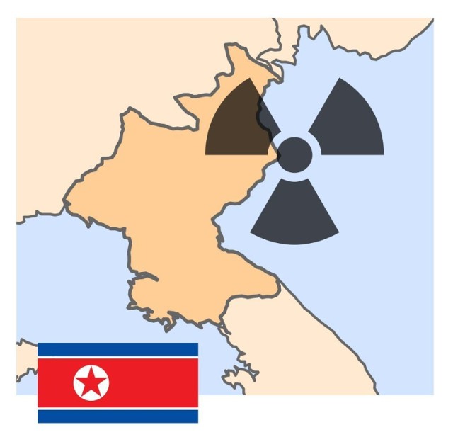 P&oacute;łnocnokoreański program atomowy budzi sporo kontrowersji i niepokoju (http://commons.wikimedia.org/wiki/File:North_Korea_nuclear.svg)