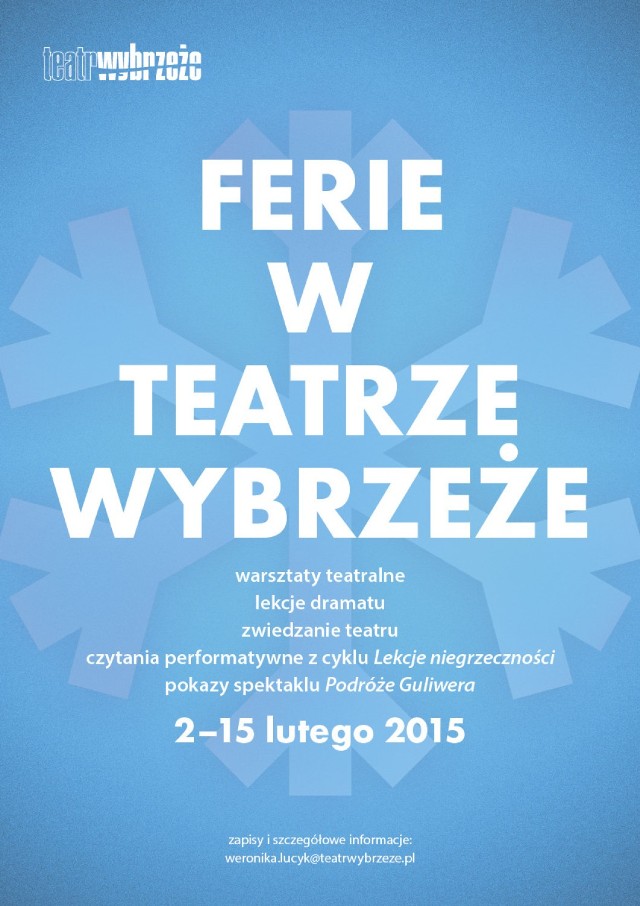 Ferie 2015 w Teatrze Wybrzeże