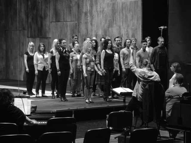 Próba  spektaklu operowego Mefistofeles w Operze Krakowskiej