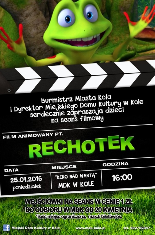 Kino nad Wartą: Film "Rechotek" za złotówkę