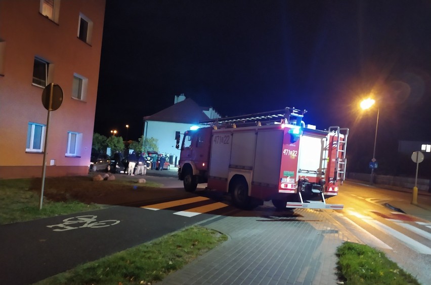 Pożar samochodu przy ulicy Krzywoustego w Lęborku