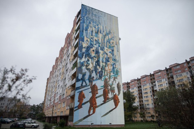 Galeria Urban Forms - mural w Łodzi przy Morcinka na osiedlu Zarzew