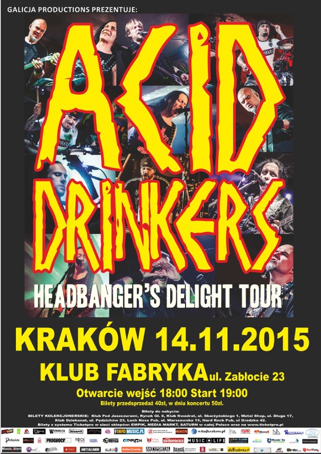 Acid Drinkers za niedługo wystąpi w Krakowie!