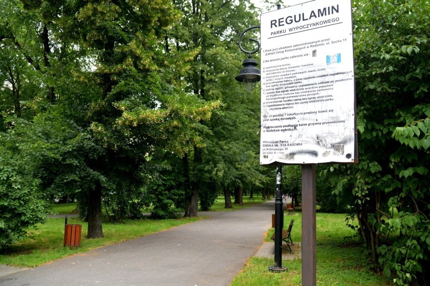 Park na Plantach w Radomiu ucierpiał po ulewie. Już jest otwarty dla mieszkańców