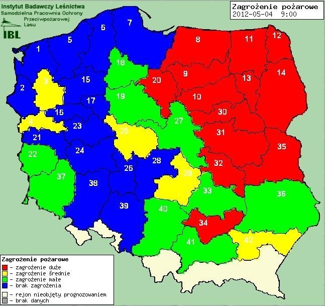 Wysokie zagrożenie pożarami w województwie mazowieckim