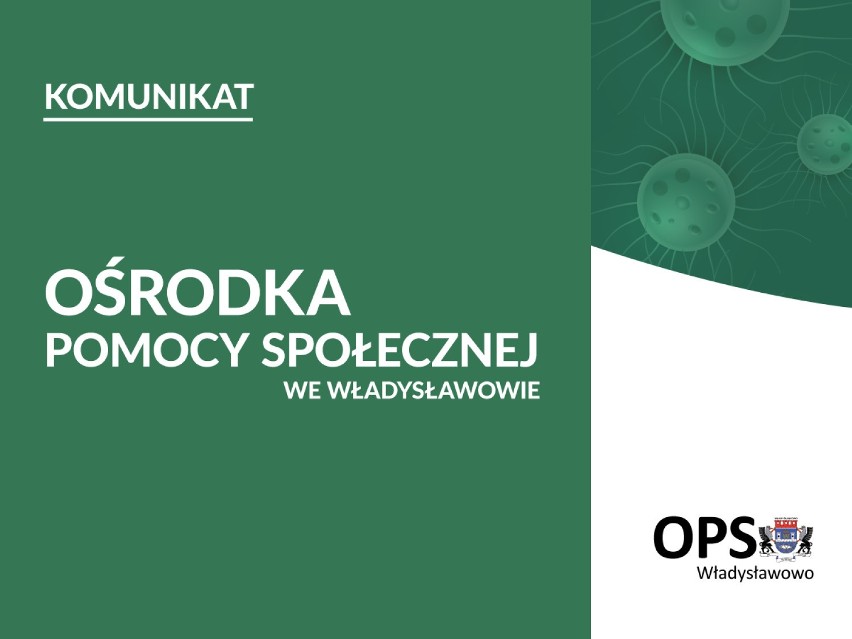 Ośrodek Pomocy Społecznej we Władysławowie - nieczynny od 16.03.2020